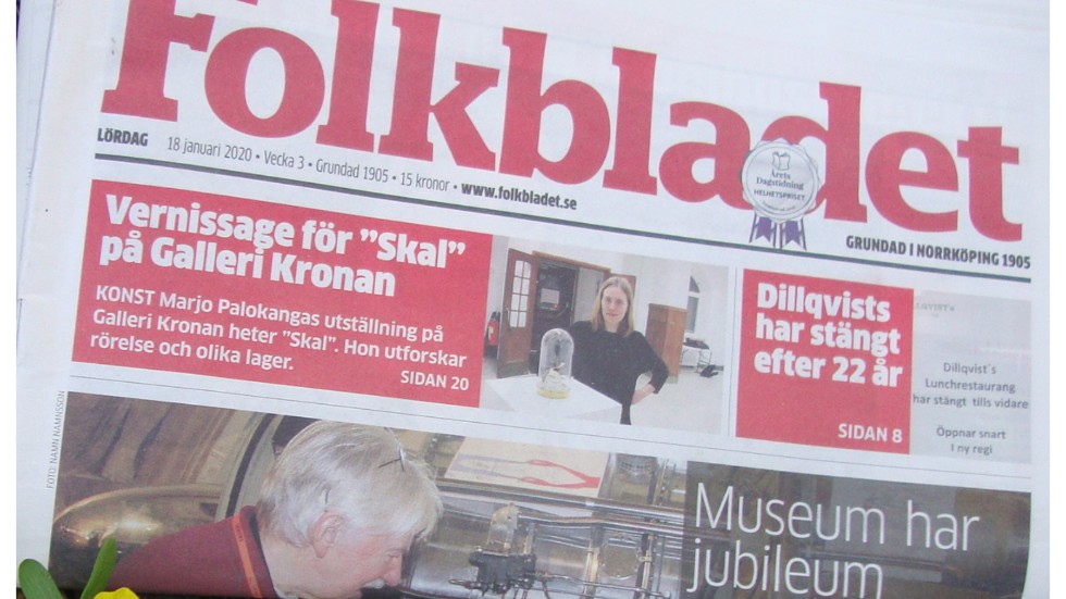 NTM, där Folkbladet ingår, har nominerats till ett fint pris av INMA.
