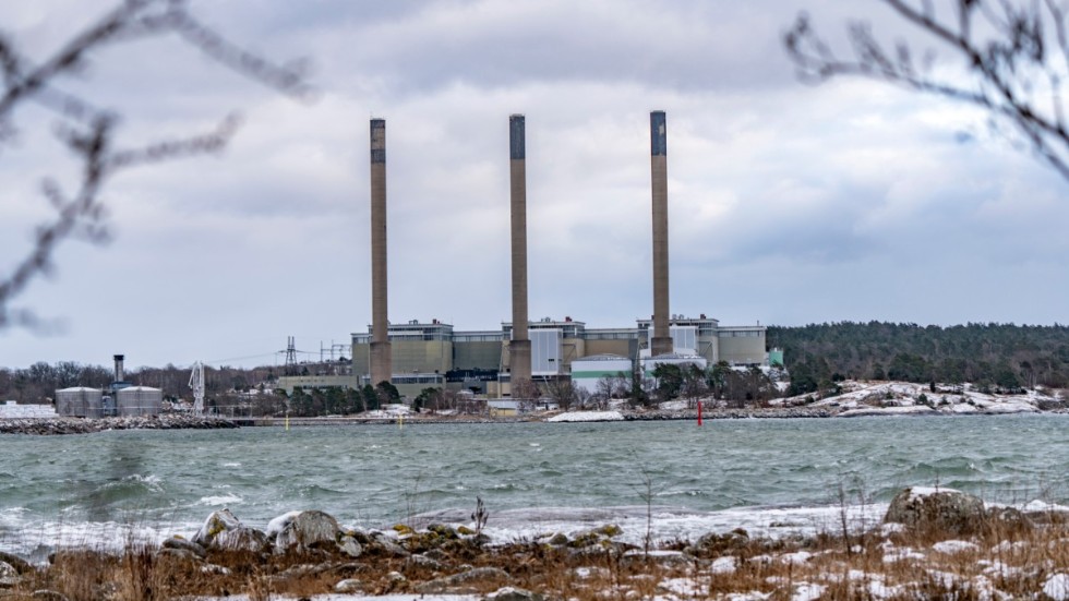Det oljeeldade kraftverket i Karlshamn februari 2021.