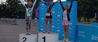 Marie Sandberg tog hem silvret i sprint-SM i triathlon