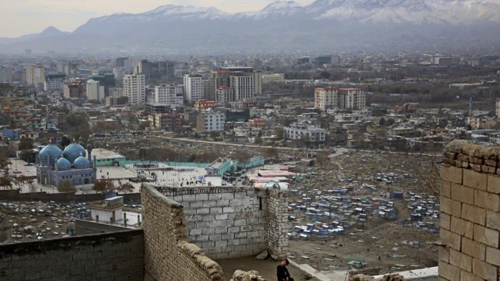 Ruiner i Kabul, Afghanistans huvudstad.