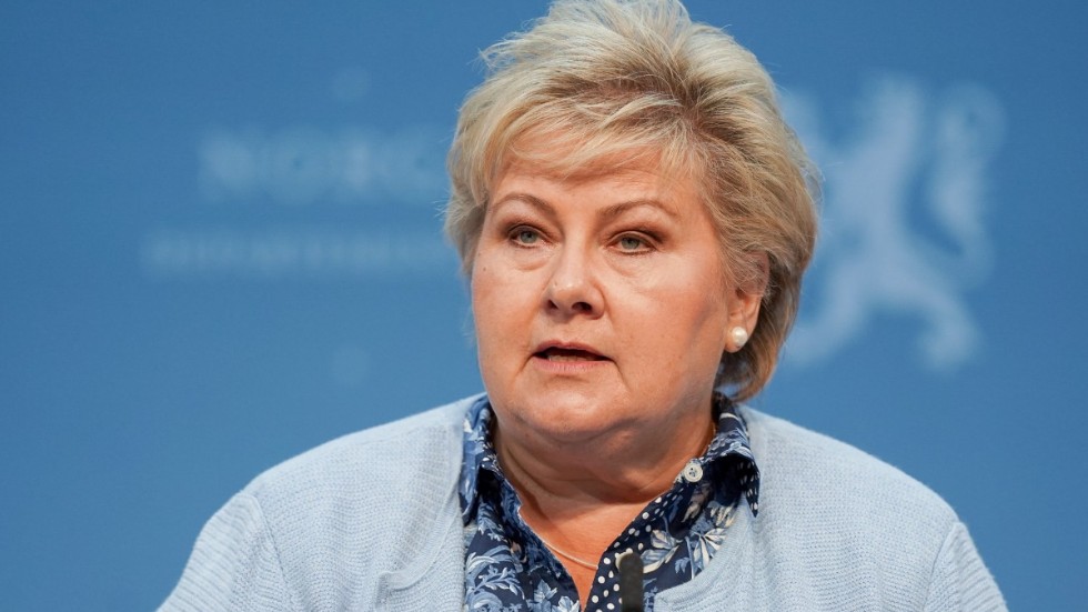 Efter valframgångar 2013 kunde Erna Solberg bilda minoritetsregering tillsammans med Fremskrittspartiet. Det beskrevs, inte minst i Sverige, som en katastrof för demokratin. Arkivbild.