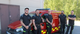 Här är företaget där var femte anställd är deltidsbrandman • Linus, 25 är ny brandman: "Jag vill göra en insats"