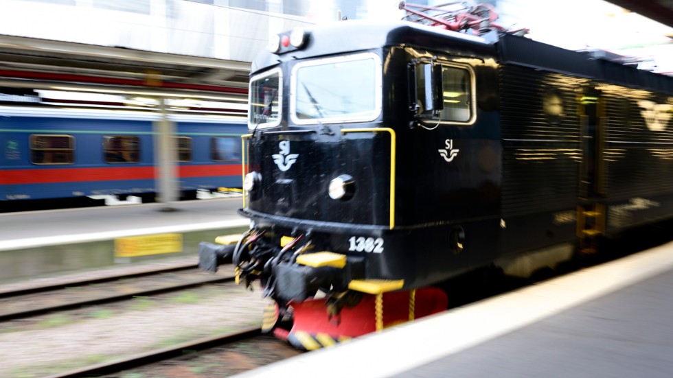 SJ-tåg vid centralstationen i Stockholm. Arkivbild.