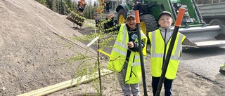 Barnen fick plantera träd vid sin nya skola på Norr: "En fantastisk möjlighet för eleverna"