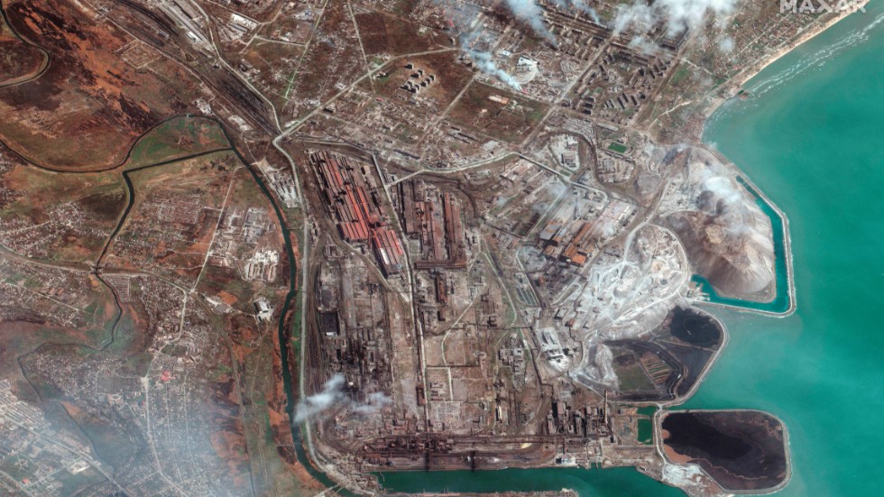 Stålverket Azovstal är de ukrainska styrkornas sista utpost i hamnstaden Mariupol. Arkivbild