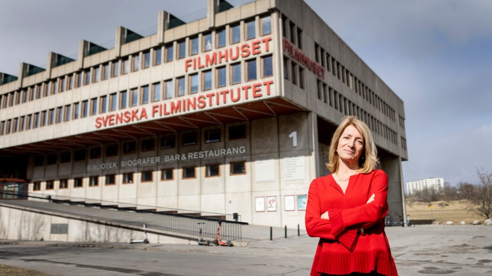Anette Novak framför Svenska Filminstitutet. Arkivbild.