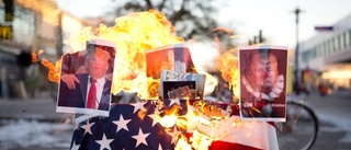 WEBB-TV: Här eldar han upp sitt amerikanska pass på Östercentrum