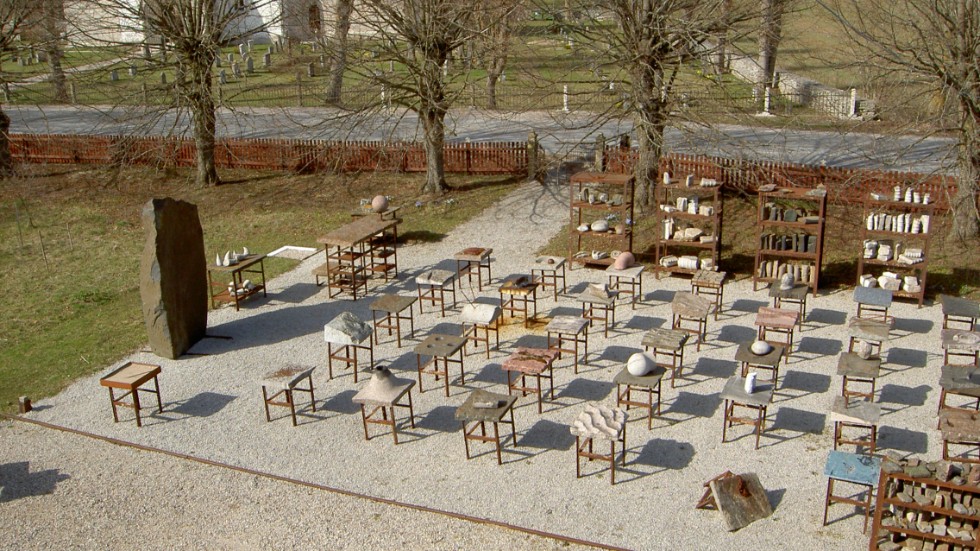 Stensalen underbar himmel / "skolgården" Vänge gamla skola