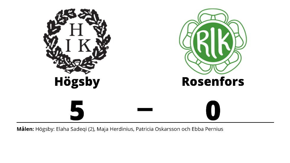 Högsby IK vann mot Rosenfors IK (9-m)
