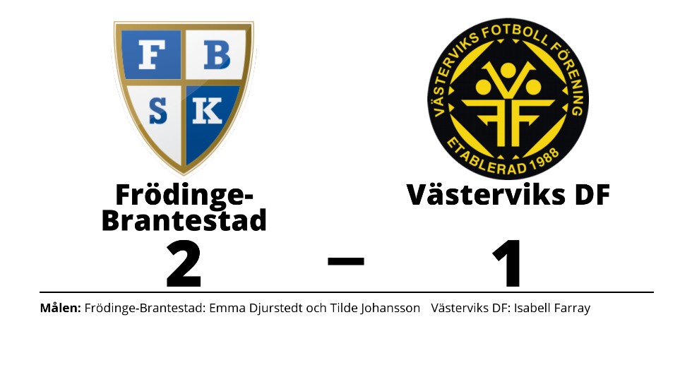Frödinge-Brantestad SK (9-m) vann mot Västerviks damfotboll IF B