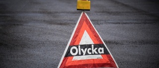 Lastbilsolycka vid Öllösa – varning för extremhalka