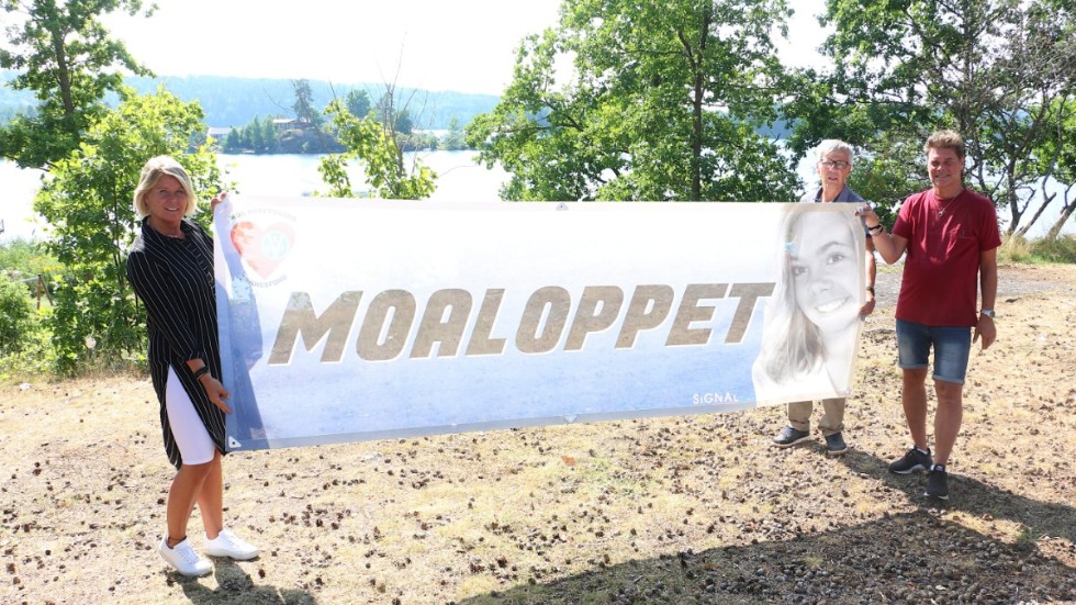 Carin Närklin Andersson, Leif Axelsson och Kent Andersson gör verklighet av Moa Anderssons vision om rörelseglädje och gemenskap och arrangerar Moaloppet på söndag eftermiddag.