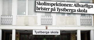 Skolinspektionen lägger ner utredning om Tystberga skola