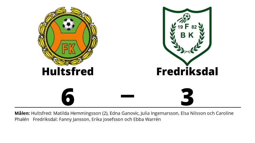 Hultsfreds FK vann mot Fredriksdals BK