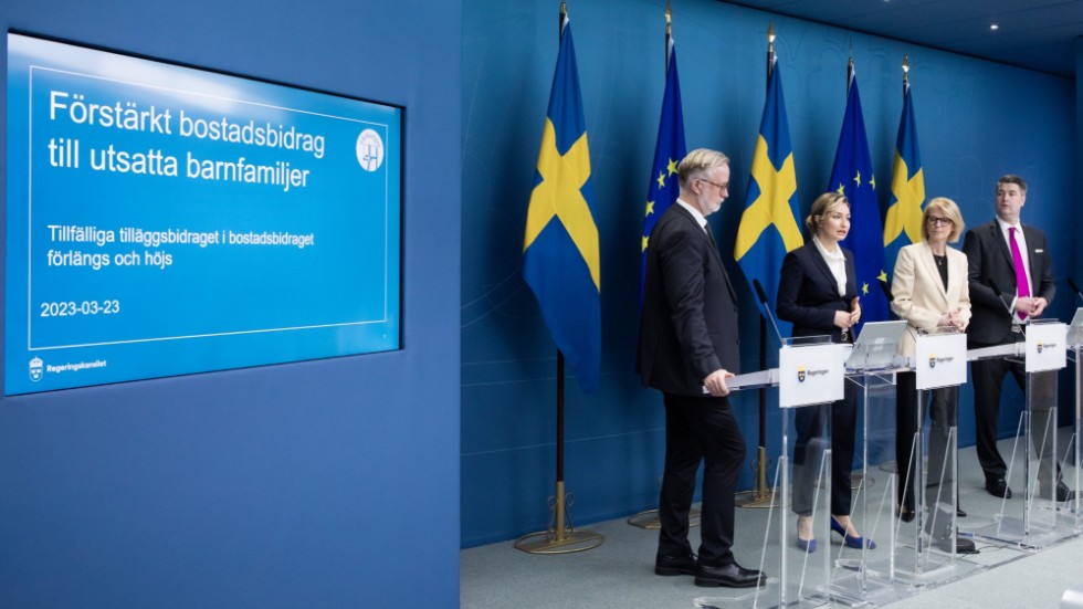 Under torsdagen höll regeringen en pressträff tillsammans med Sverigedemokraterna för att presentera att det tillfälliga tilläggsbidraget i bostadsbidraget förlängs och höjs. 