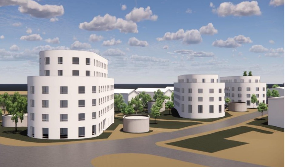 An artist's impression of what the new homes at Sörböle should look like.