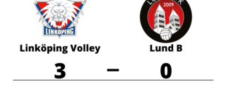 Linköping Volley vann mot Lund B i tre raka set