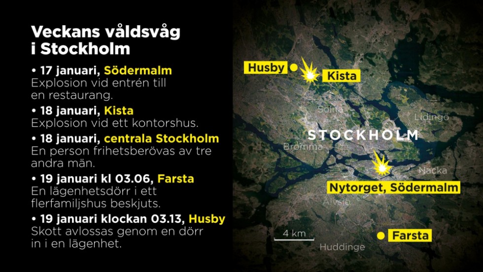 Veckans våldsdåd i Stockholm.