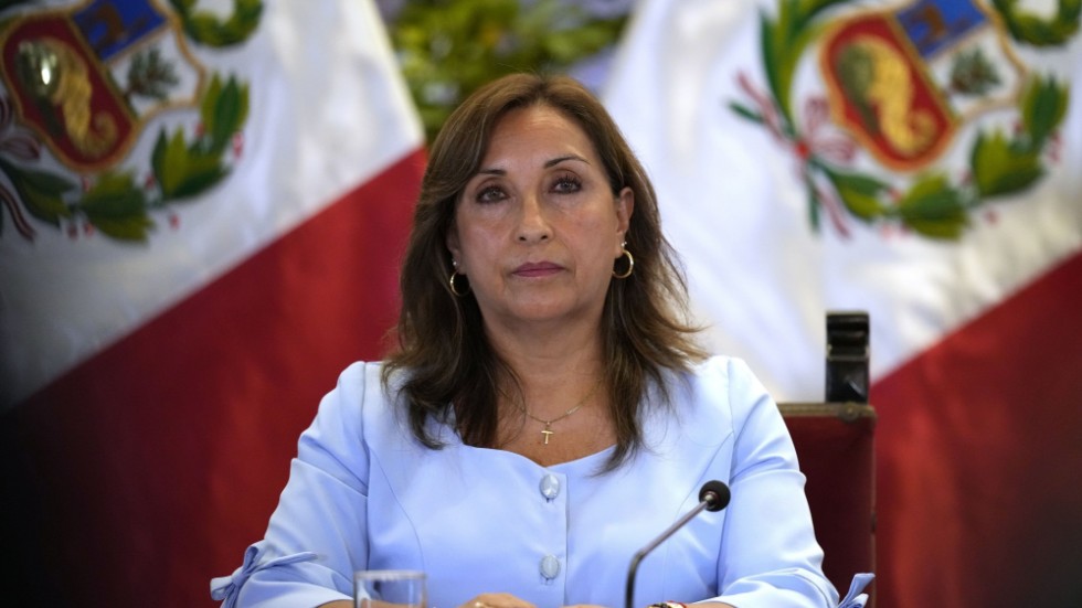 Perus president Dina Boluarte. Arkivbild.