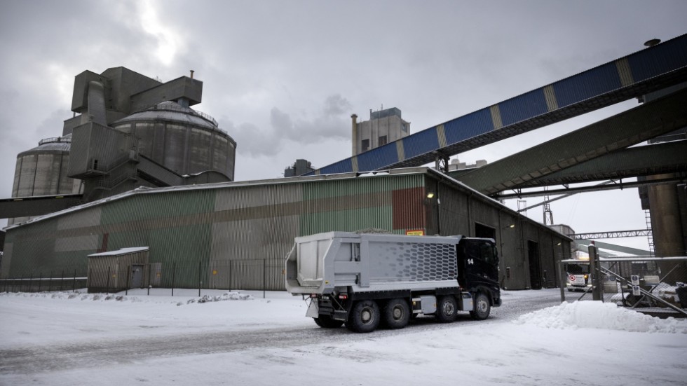 Cementas fabrik i Slite på Gotland. Arkivbild.