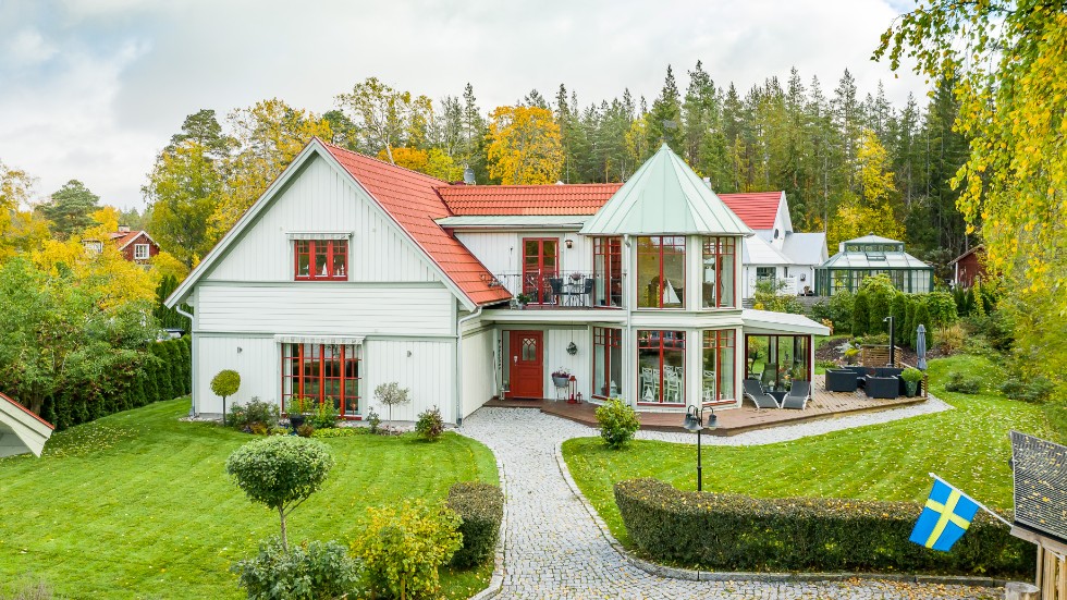 En arkitektritad villa i Marielund. Det var den mest klickade bostaden i Uppsala län hos Hemnet i förra veckan.