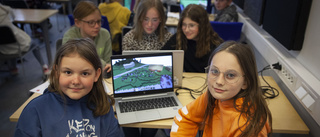 Här bestämmer barnen hur staden ska formas – med hjälp av spelet Minecraft
