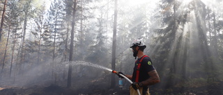 Skogsbrand i Hugelsta – upptäcktes av brandflyg