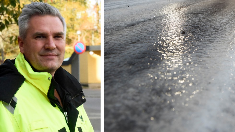 Joakim Joge, trafikingenjör i Finspångs kommun, valde att ställa in de flesta skolbusslinjer under onsdagen, på grund av blixthalka.