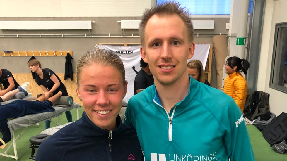 Vinnare i 10 km, dam: Erika Ax och herr: Fredrik Johansson 