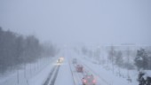Snövarning i Skåne – stora trafikproblem