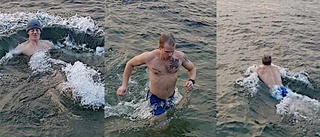 Fyra grader och kalla vindar – då badar de i Bråviken