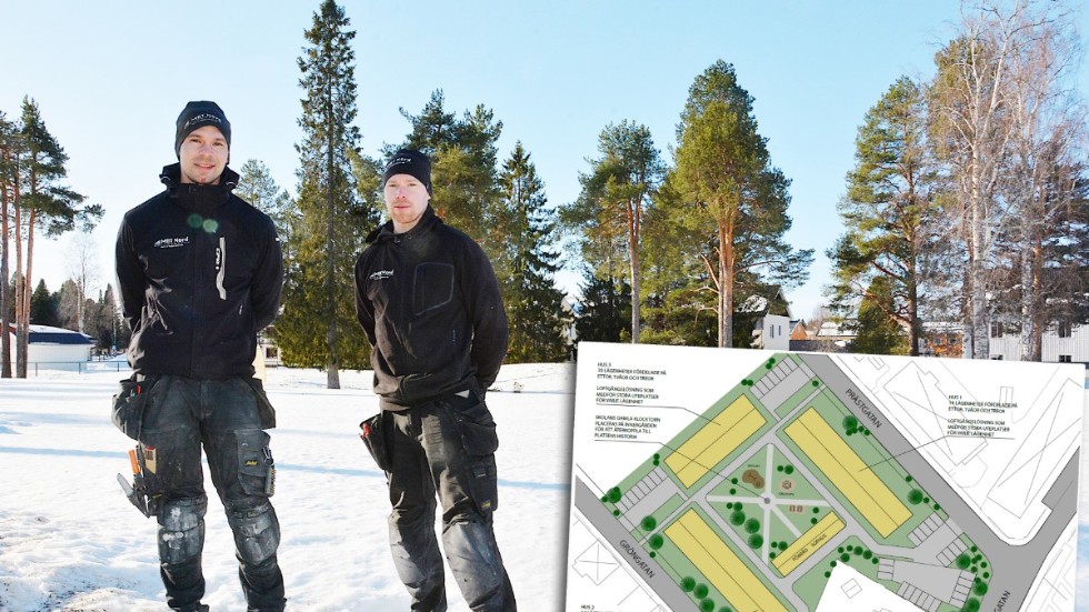 Till hösten ska det börja byggas ett hyreshus i Boden. Det är bröderna Per Hansson och Klas Rendahl som äger Mark& Byggtjänst Nord AB som blir först ut att bygga på Lundagårdskolans tomt. De vill även bygga två hus till på samma tomt.