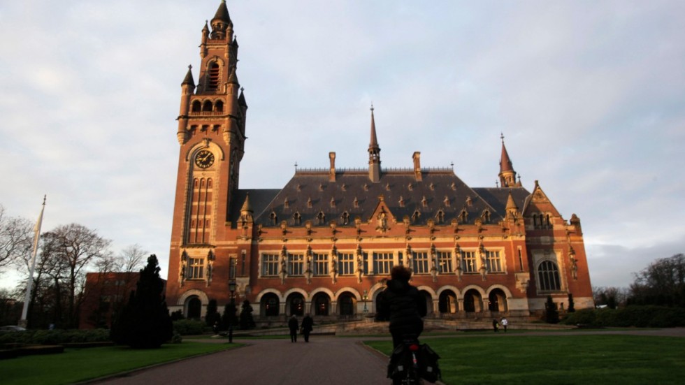 Internationella domstolen, ICJ, har sitt säte i Haag i Nederländerna och grundades 1945 som ett av FN:s sex grundorgan. Arkivbild.