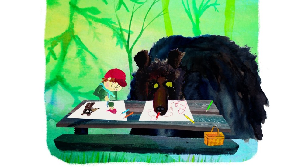 Vad skulle du göra om du mötte en björn? I en ny barnbok från Förlaget finns både fantasifulla och informerande förslag.