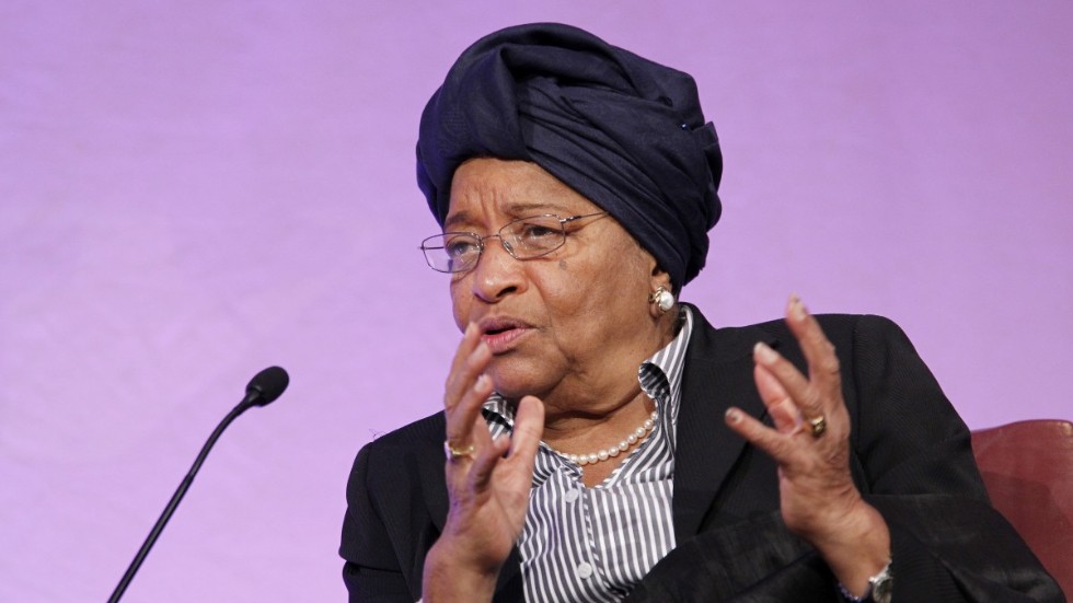 Liberias förra president Ellen Johnson Sirleaf har lett panelen som utvärderat den globala responsen på utbrottet av covid-19. Arkivbild.