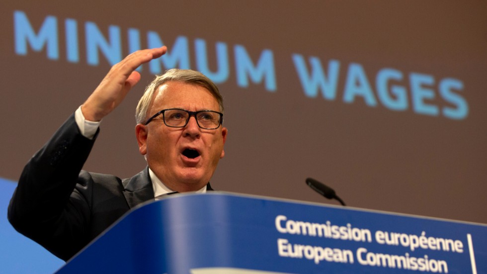 EU:s förslag om minimilöner har lagts fram av arbetsmarknadskommissionären Nicolas Schmit från Luxemburg. Arkivfoto.
