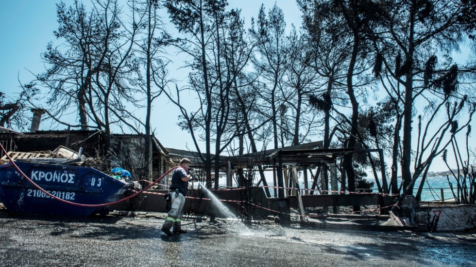 Ska det även i fortsättningen vara en mänsklig rättighet att flyga till semestermål och bidra till skogsbränder i Grekland, frågar sig artikelförfattarna.