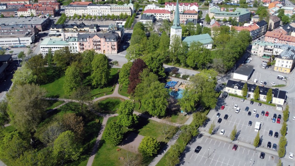 Sverigedemokraterna vill se en utomhusscen i stadsparken i Motala.