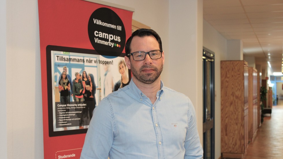 Campuschef Mattias Nordqvist är nöjd med antalet förstahandssökande till utbildningarna på Campus Vimmerby.
