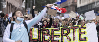 Demonstrationer mot vaccinkrav i Frankrike