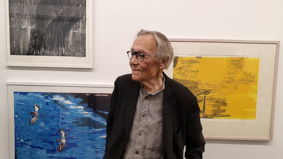 Bertil Almlöf har målat i 70 år. Nu har han sålt ett av sina verk till Moderna Museet i Stockholm. (Arkivbild)