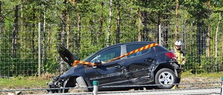 En till sjukvård efter trafikolycka på E4 vid Rutvik 