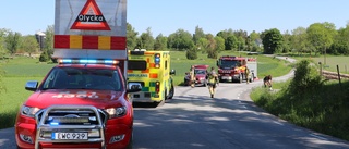 Motorcykel och personbil kolliderade 