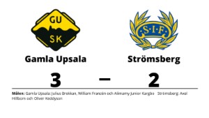 Strömsberg får sikta på kval efter förlust mot Gamla Upsala