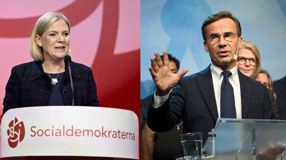 Team Ulf Kristersson får 176 mandat, team Magdalena Andersson 173. Moderatledaren Ulf Kristersson står inför en svår regeringsbildning.