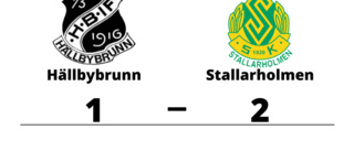 Förlust med 1-2 för Hällbybrunn mot Stallarholmen