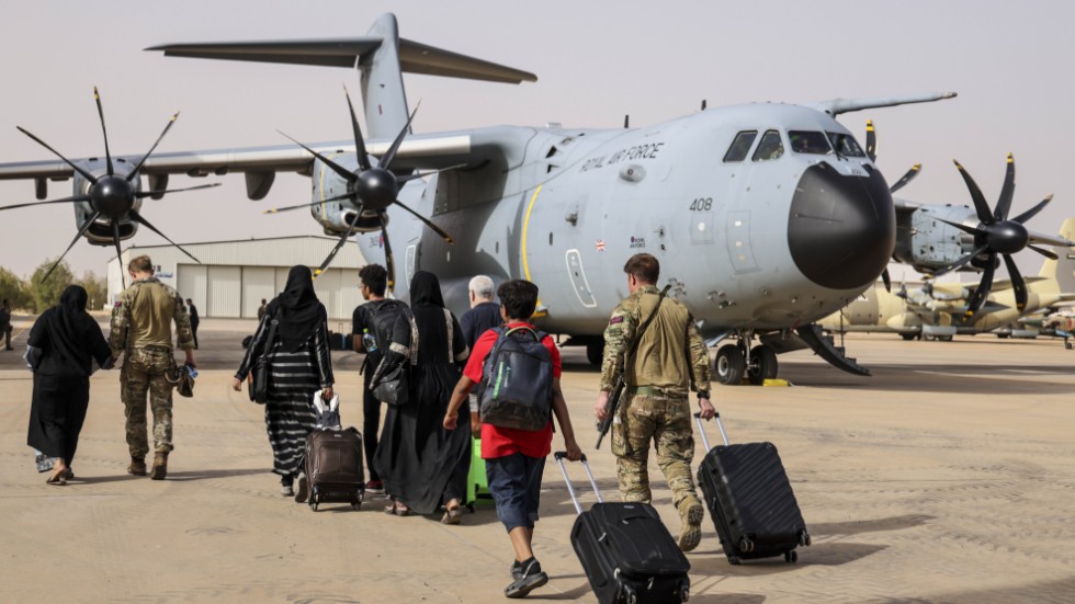 En internationell insats pågår fortfarande för att evakuera personer från Sudan. Arkivbild.
