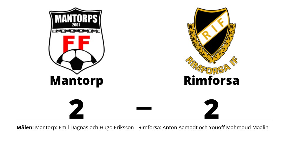 Mantorps FF spelade lika mot Rimforsa IF B