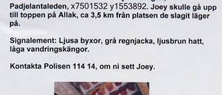 Joeys familj tror han finns i Norge