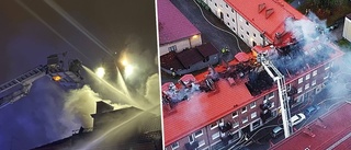 Dramat: Man tvingades fly upp på taket – mitt under branden